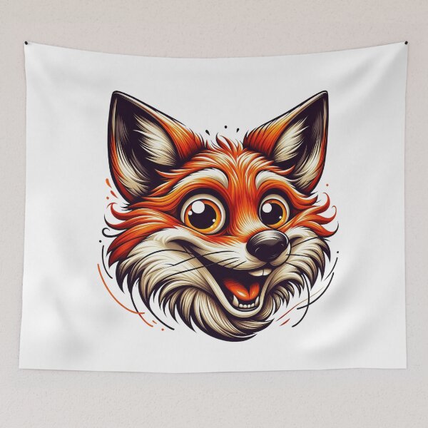 Item preview, Funny Friendly Fox Art - Vibrant Forest Design designed and sold by latelierdechris.