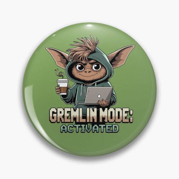Item preview, Gremlin mode activated – Funny Gremlin design with laptop & coffee designed and sold by ApriNoeScor.