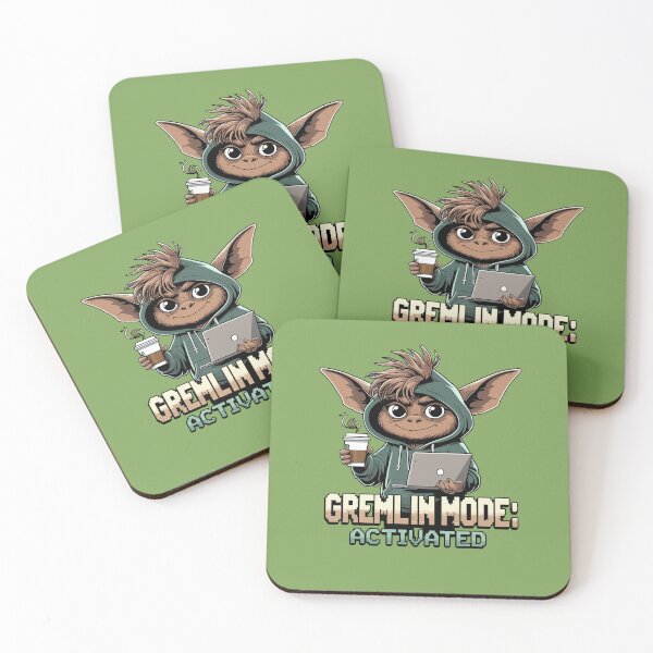 Item preview, Gremlin mode activated – Funny Gremlin design with laptop & coffee designed and sold by ApriNoeScor.