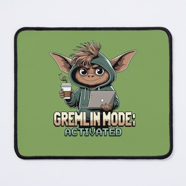 Item preview, Gremlin mode activated – Funny Gremlin design with laptop & coffee designed and sold by ApriNoeScor.