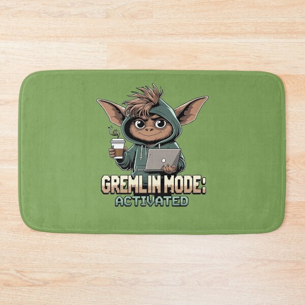 Item preview, Gremlin mode activated – Funny Gremlin design with laptop & coffee designed and sold by ApriNoeScor.