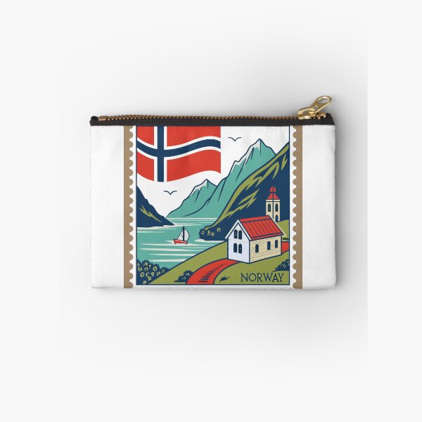 Item preview, Vintage Stamp Design Featuring Norway Landscape designed and sold by NOMADIC ART.