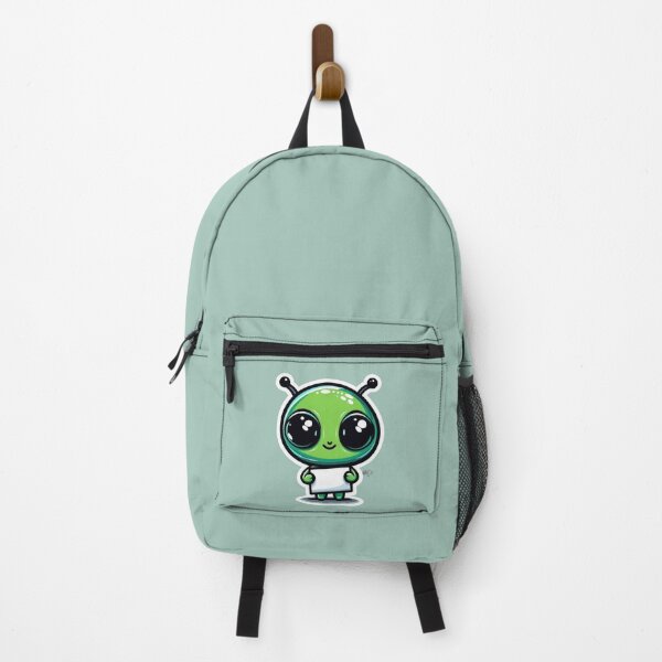 Item preview, Kawaii Alien Friend - Cute Extraterrestrial Character Art - Big-Eyed Green Space Visitor with Blank Sign designed and sold by WeirdlyWorn.