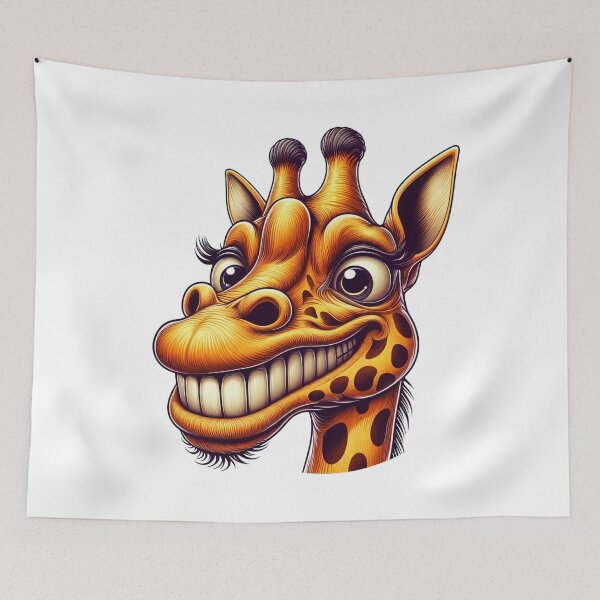Item preview, Funny Whimsical Giraffe Art - Playful Wildlife Illustration designed and sold by latelierdechris.