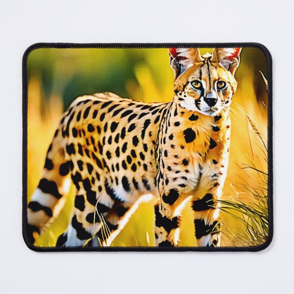 Item preview, Spotted African Savannah Serval Cat designed and sold by Health And Fitness Posts e-Store.