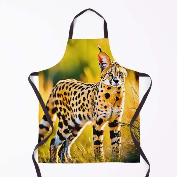 Item preview, Spotted African Savannah Serval Cat designed and sold by Health And Fitness Posts e-Store.