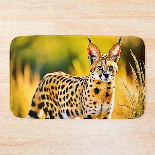 Item preview, Spotted African Savannah Serval Cat designed and sold by Health And Fitness Posts e-Store.