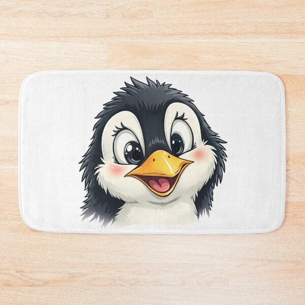 Item preview, Funny Cheerful Penguin Design - Cute Arctic Illustration designed and sold by latelierdechris.