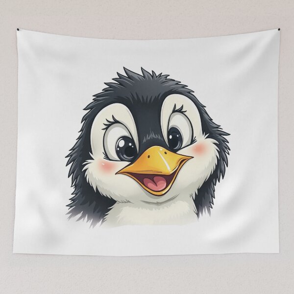 Item preview, Funny Cheerful Penguin Design - Cute Arctic Illustration designed and sold by latelierdechris.