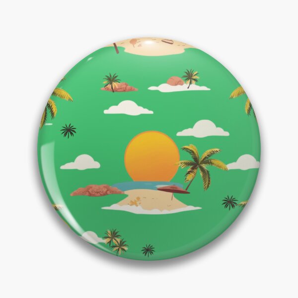 Artikelvorschau, Retro Tropische Strandszene - Vintage Sommerurlaub Druck entworfen und verkauft von ZENTIO.