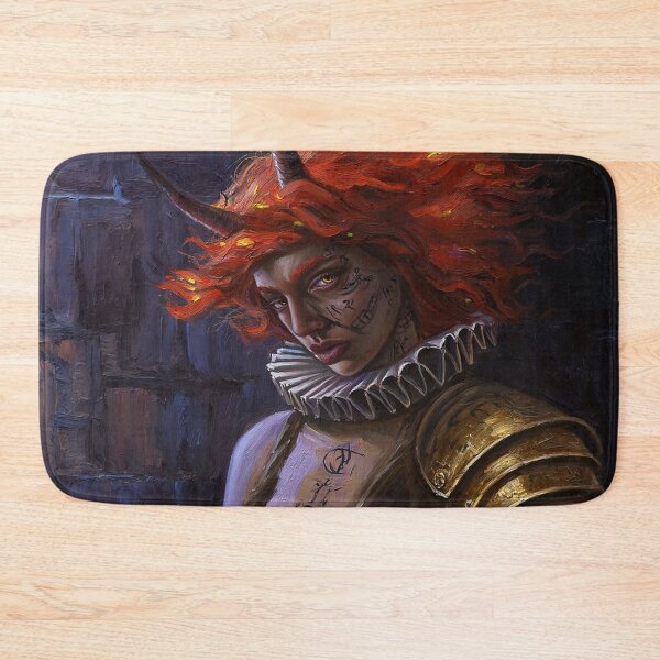 Item preview, Fantasy RPG style Demon Girl illustration painting art designed and sold by Vintage Designs +.