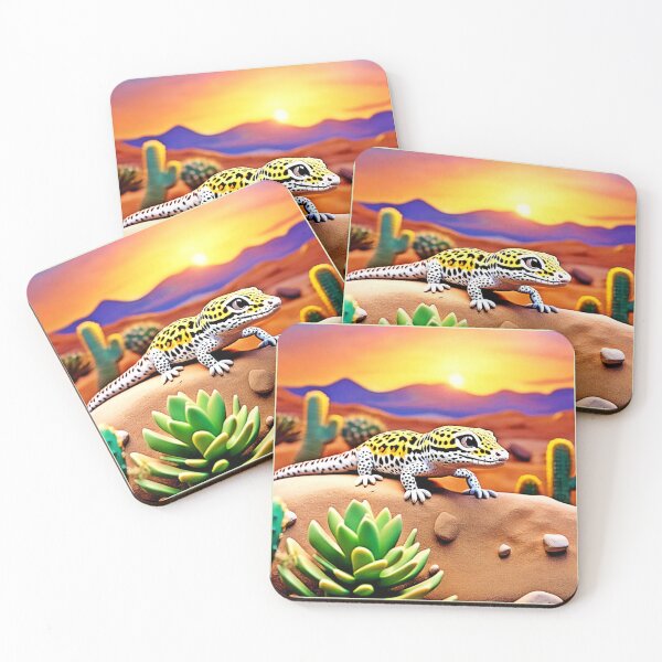 Item preview, Spotted Gecko Desert Sunset designed and sold by Health And Fitness Posts e-Store.