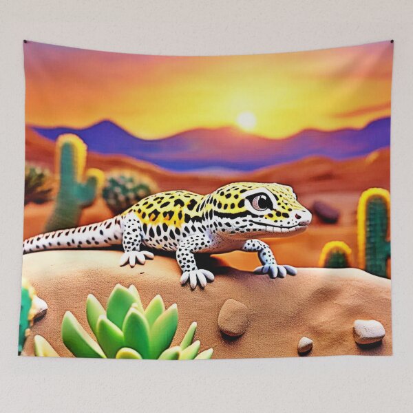 Item preview, Spotted Gecko Desert Sunset designed and sold by Health And Fitness Posts e-Store.
