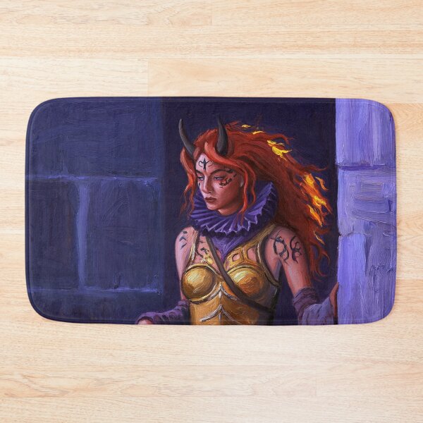 Item preview, Fantasy RPG style Demon Girl illustration painting art designed and sold by Vintage Designs +.
