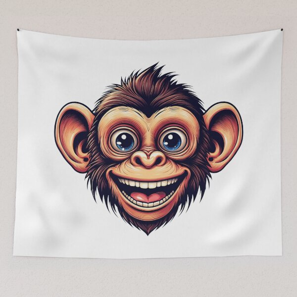 Item preview, Funny Monkey Illustration - Playful Wildlife Design designed and sold by latelierdechris.