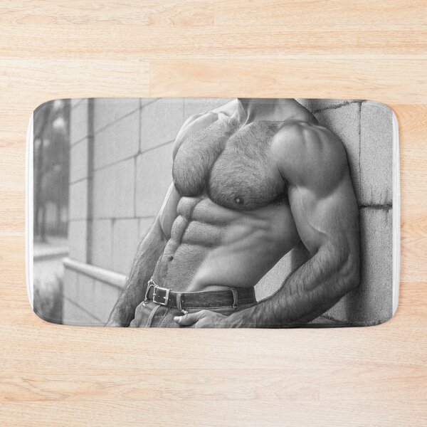 Item preview, Muscular male posing against wall designed and sold by gayishdesign.