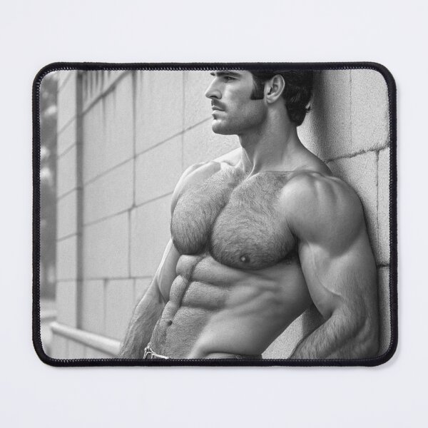 Item preview, Muscular male posing against wall designed and sold by gayishdesign.