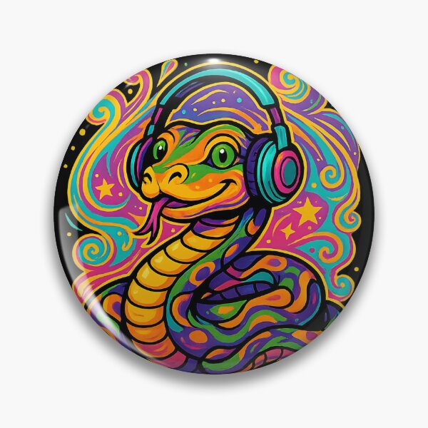 Item preview, Psychedelic Boa Constrictor Listening to Music designed and sold by Ambient Mind Design.