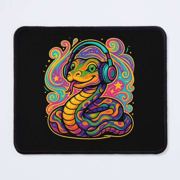 Item preview, Psychedelic Boa Constrictor Listening to Music designed and sold by Ambient Mind Design.
