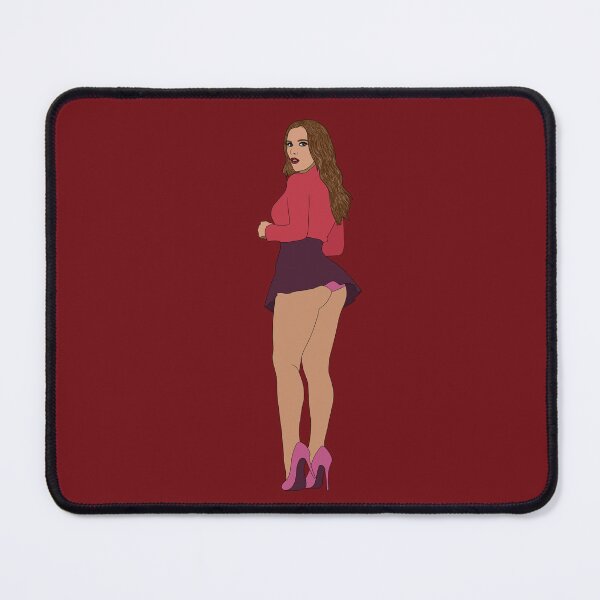 Item preview, Sexy Brunette In Mini Skirt Hand Drawn Art designed and sold by Maggie1171.