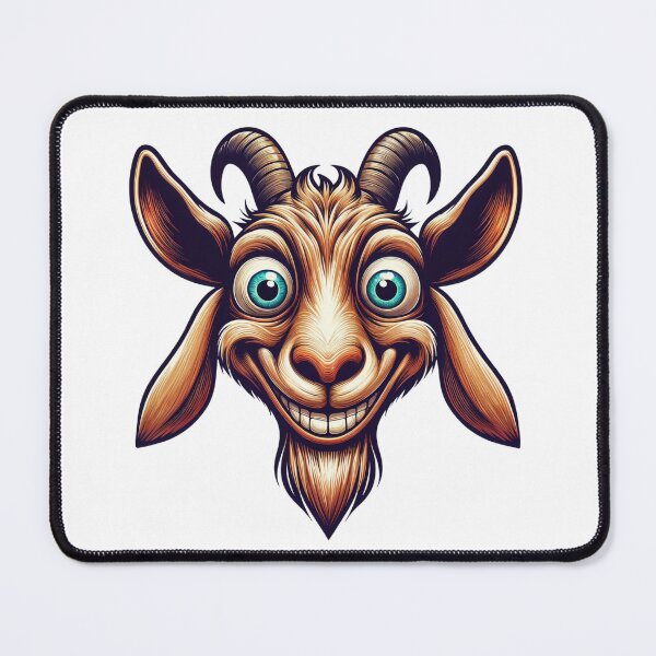 Item preview, Funny Goat Art - Playful Farm Illustration designed and sold by latelierdechris.