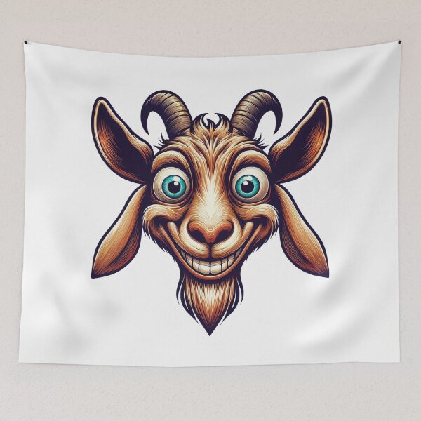 Item preview, Funny Goat Art - Playful Farm Illustration designed and sold by latelierdechris.