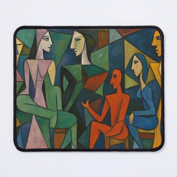 Item preview, Le Corbusier colourful gathering - Cubism Style designed and sold by SLGA-Designs.