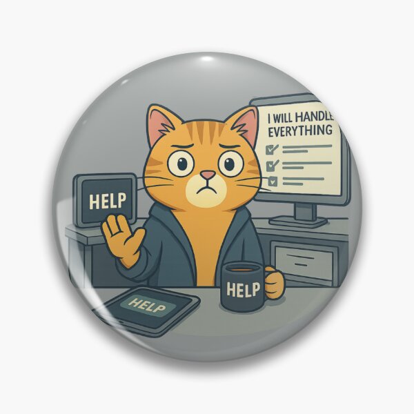 Item preview, AI Overload Cat Asked for Help Not Takeover designed and sold by memememescat.