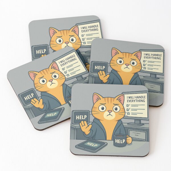 Item preview, AI Overload Cat Asked for Help Not Takeover designed and sold by memememescat.