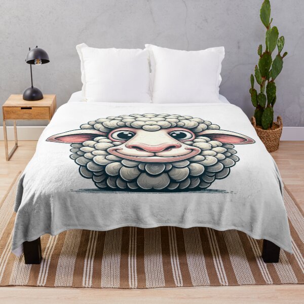 Item preview, Funny Whimsical Sheep Illustration - Charming Farm Design designed and sold by latelierdechris.