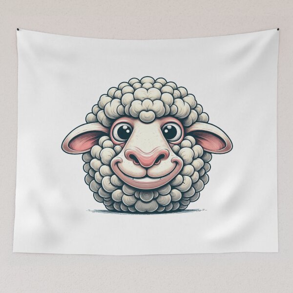 Item preview, Funny Whimsical Sheep Illustration - Charming Farm Design designed and sold by latelierdechris.