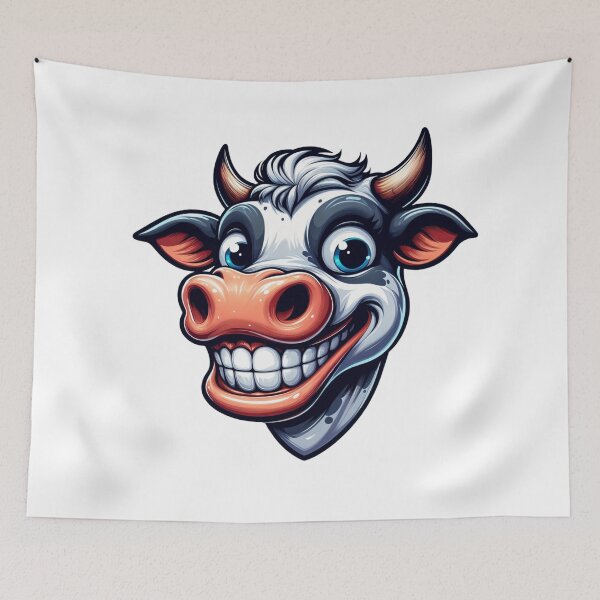 Item preview, Funny Quirky Cow Illustration - Humorous Farm Animal Design designed and sold by latelierdechris.
