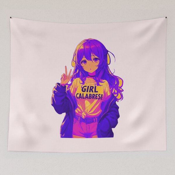 Item preview, Calabrese Girl Manga – Proud Italian Roots | Cute Italian Girl Shirt anime girlies, ragazza di anime art, designed and sold by Design by Anthony .