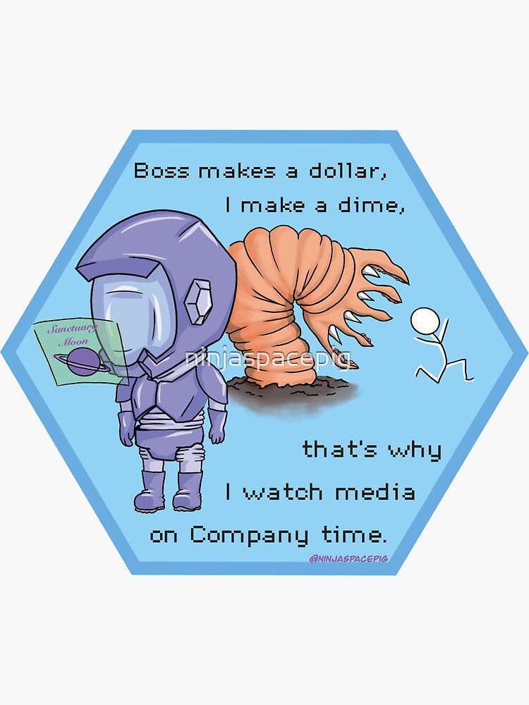 Murderbot Diaries - I watch media on Company time Sticker