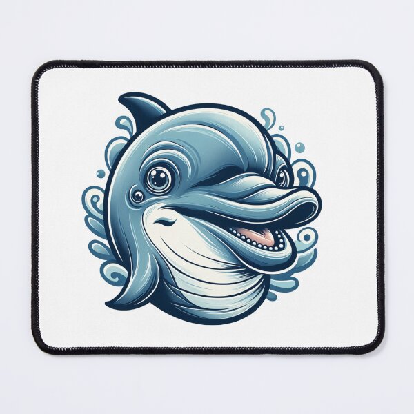 Item preview, Funny Playful Dolphin Art - Vibrant Aquatic Design designed and sold by latelierdechris.