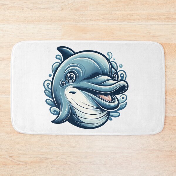Item preview, Funny Playful Dolphin Art - Vibrant Aquatic Design designed and sold by latelierdechris.