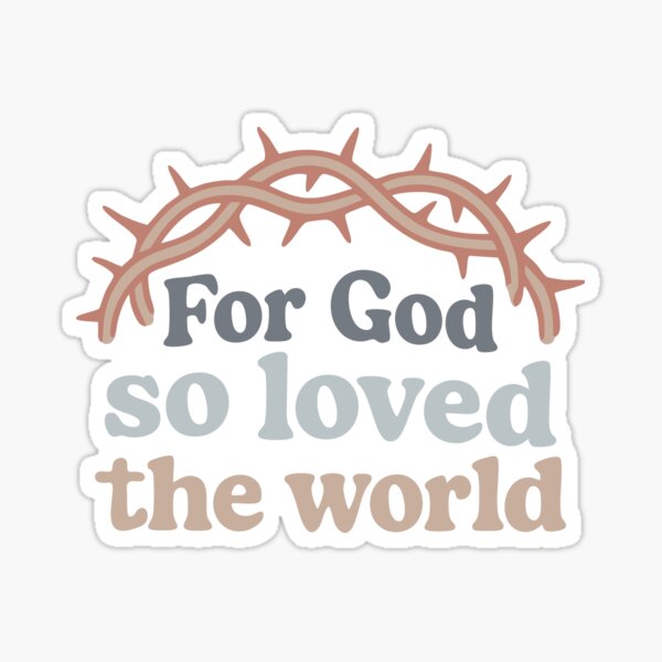 Item preview, For God So Loved The World | Crown of Thorns Christian Boho Bible Verse Art designed and sold by Honeyfield Design Co. .