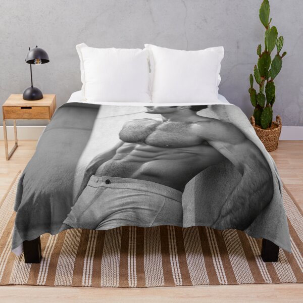 Item preview, 50s hunk posing against wall in white undies designed and sold by gayishdesign.