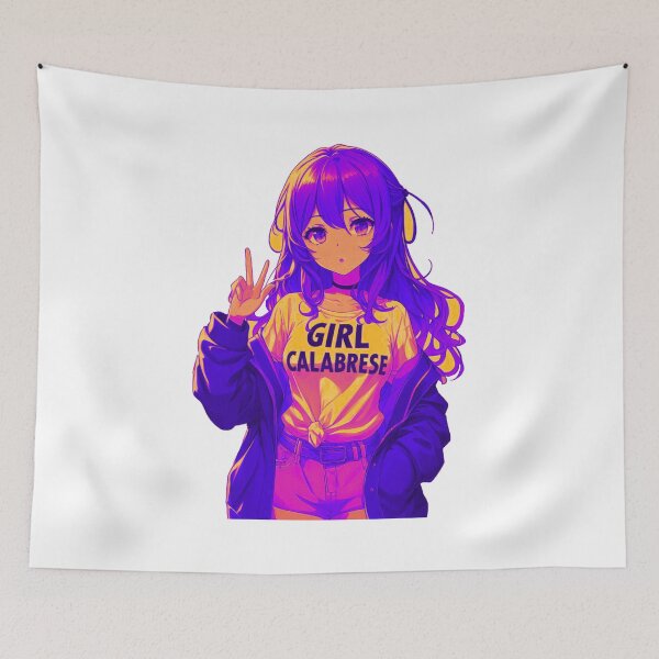 Item preview, Ragazza Calabrese Manga – Orgoglio Calabrese | Maglietta Italiane Divertenti anime girlies, ragazza di anime art designed and sold by Design by Anthony .