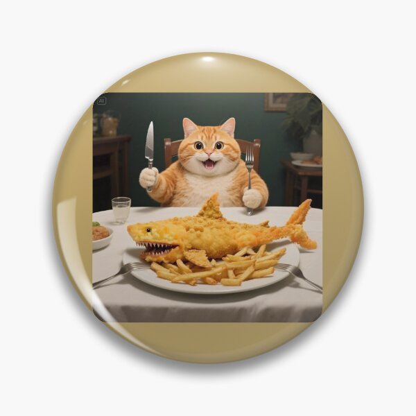 Item preview, shark and chips designed and sold by artsmeow.