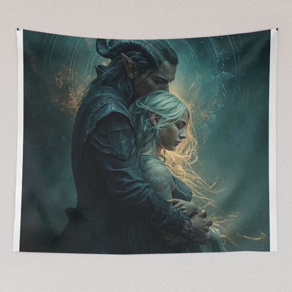 Item preview, Eclipsed Hearts: The Last Embrace of Eldarion and Lysara designed and sold by oanaunciuleanu.