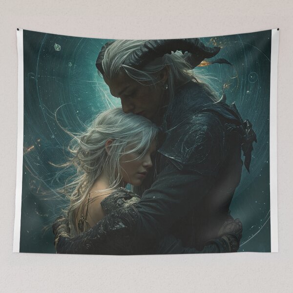 Item preview, Eclipsed Hearts: The Last Embrace of Eldarion and Lysara designed and sold by oanaunciuleanu.