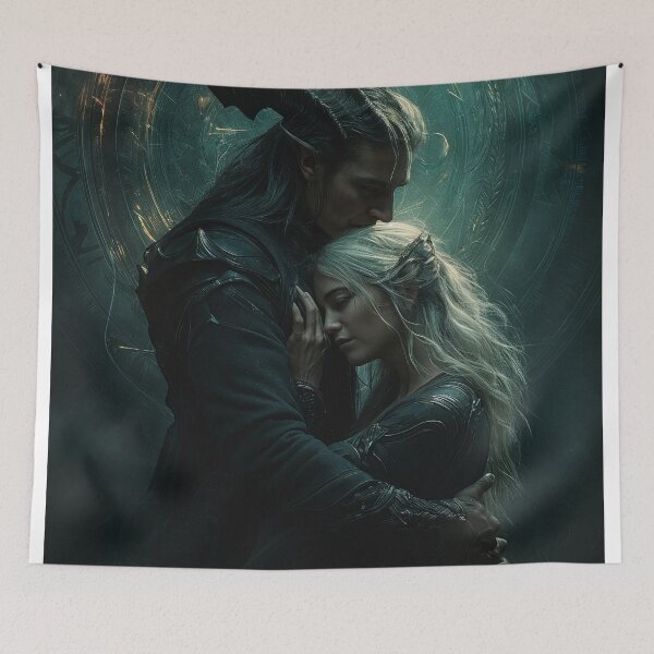 Item preview, Eclipsed Hearts: The Last Embrace of Eldarion and Lysara designed and sold by oanaunciuleanu.