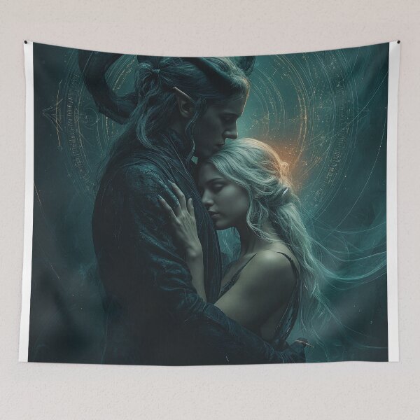 Item preview, Eclipsed Hearts: The Last Embrace of Eldarion and Lysara designed and sold by oanaunciuleanu.