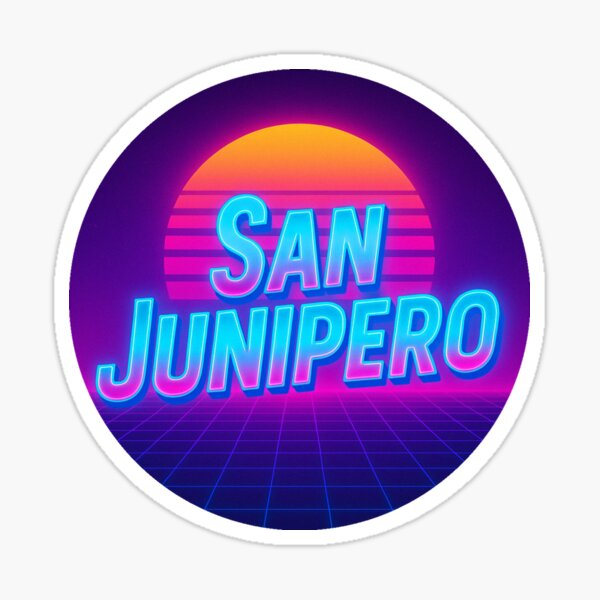Artikel-Vorschau von San Junipero – Standort des Schwarzen Spiegels, designt und verkauft von This Is Fine.