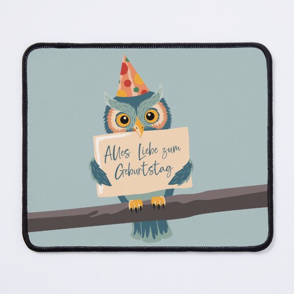 Item preview, Cute owl with lovely birthday greetings designed and sold by InkofNocturna.