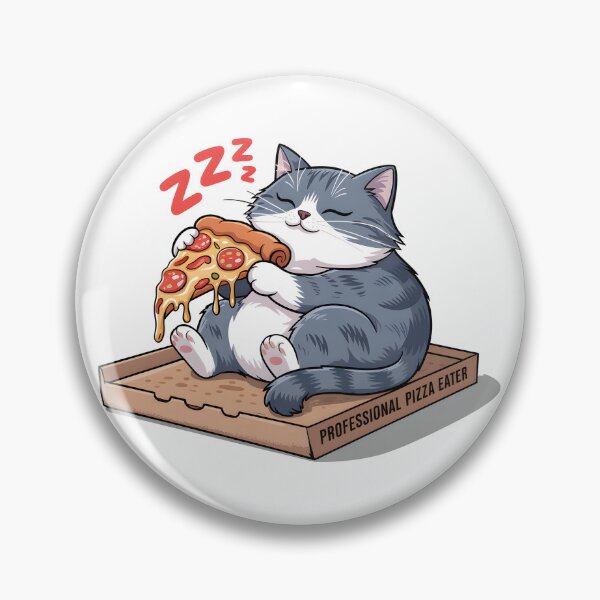 Artikelvorschau, Professioneller Pizzaesser – Süße schlafende Katze auf Pizzaschachtel entworfen und verkauft von Fragy72.
