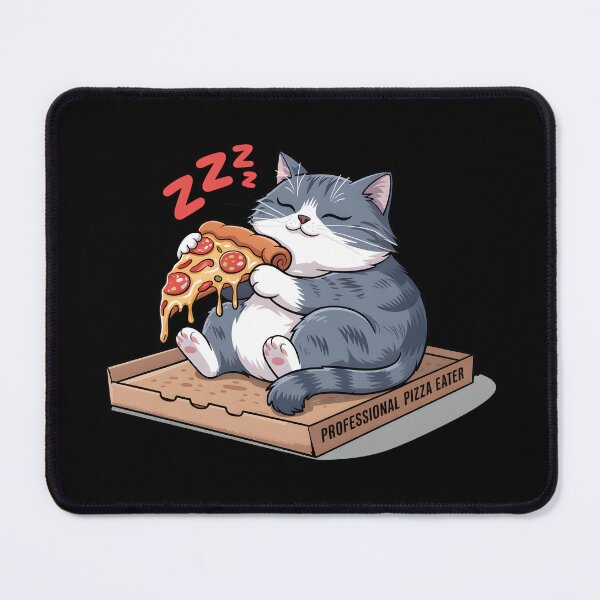 Item preview, Professional Pizza Eater – Cute Sleeping Cat on Pizza Box designed and sold by Fragy72.