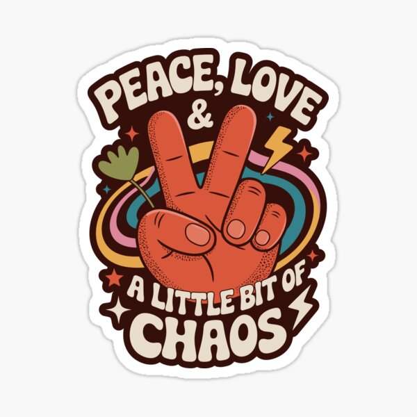 Item preview, Peace, Love, and a Little Bit of Chaos Retro Groovy designed and sold by CutenessKlub.
