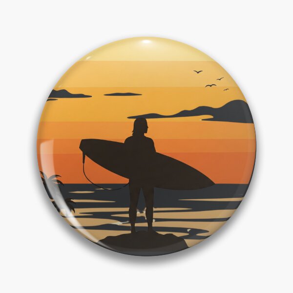 Item preview, Surfer Silhouette at Sunset - Beach Lifestyle Art designed and sold by ZENTIO.
